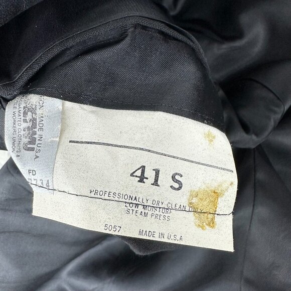 After Six Men's Black Formal One Button Minimalist Tuxedo Prom Suit Coat 41 S - Picture 6 of 10